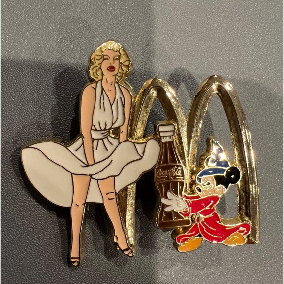 Sorcerer Mickey Mouse, Marilyn Monroe, Coca-Cola, & McDonald's Collectible Pin - Picture 2 of 6